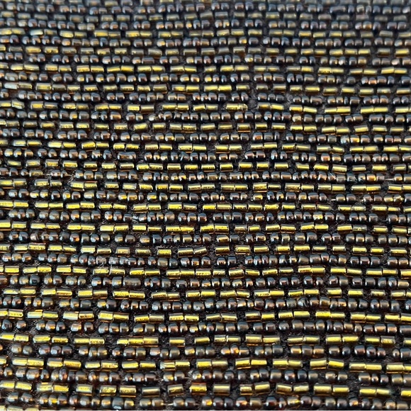 Elegant Brown Beaded Handbag Vintage Bijoux Terner - Picture 6 of 15